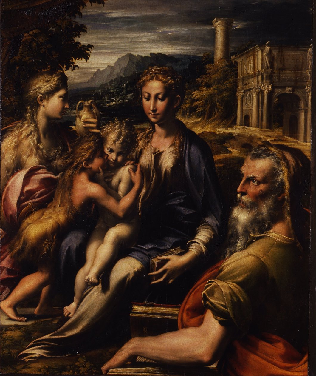 Aziz Madonna di San Zaccaria ile Madonna ve Çocuk, 1535 dolayları by Parmigianino