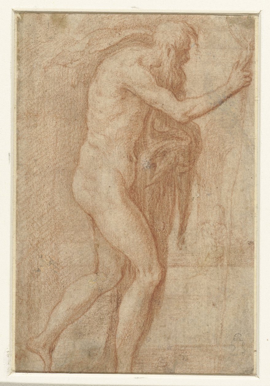 Uyarıda parmağını kaldıran adam by Parmigianino