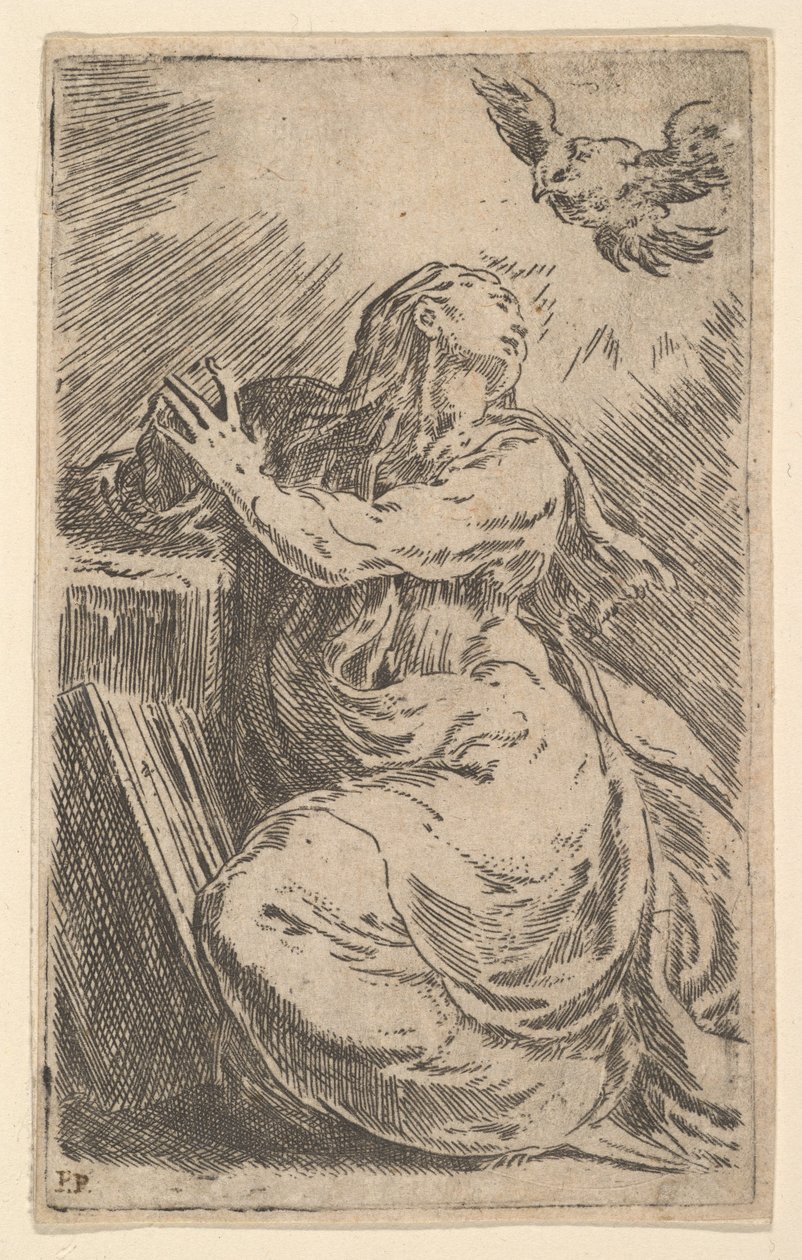 Müjde, 16. yüzyılın başlarında. by Parmigianino
