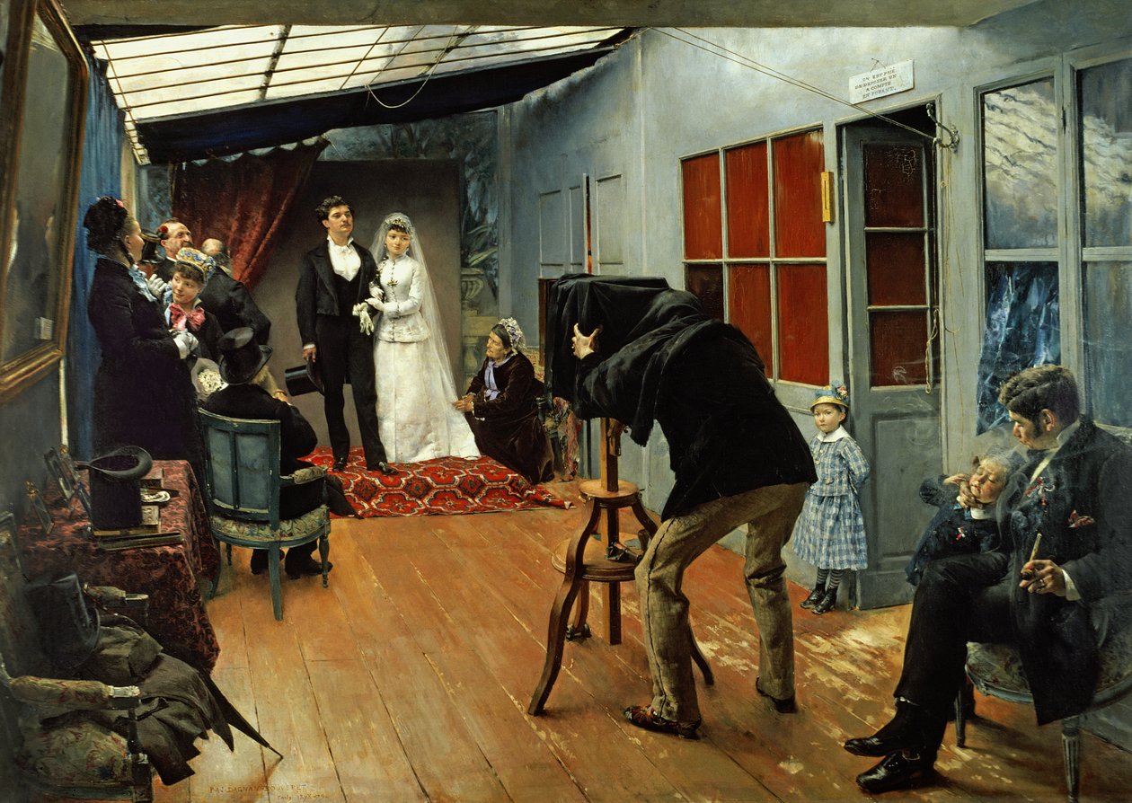 Fotoğrafçıda Düğün, 1878-9 by Pascal Adolphe Jean Dagnan Bouveret
