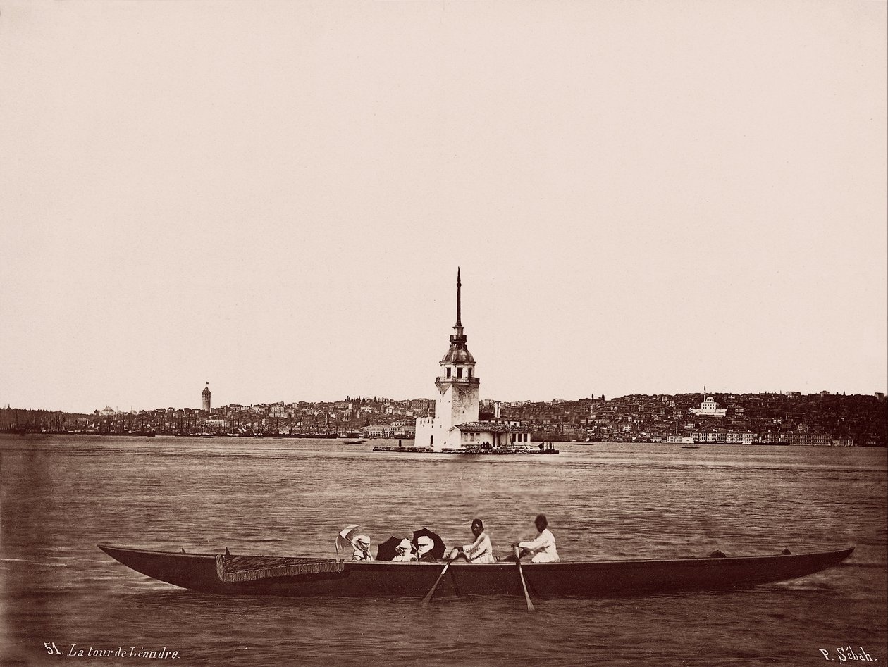 Kz Kulesi, Galata ve Fndkl Yerleşim Alanları by J. Pascal Sebah