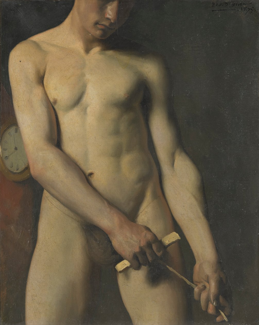 Bir Adamın Çıplak Çalışması by Pascal Adolphe Jean Dagnan Bouveret