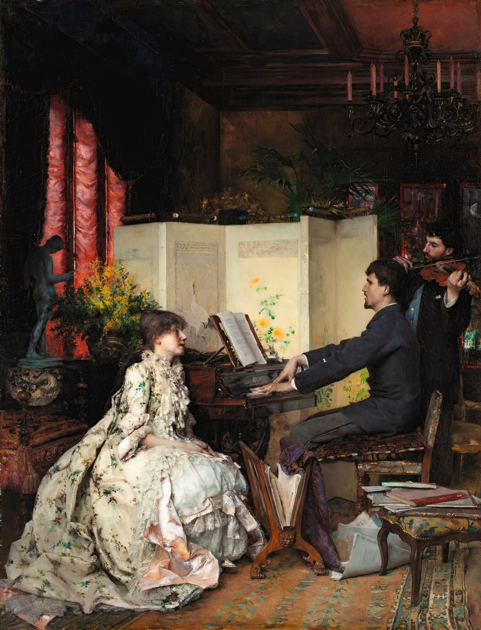 Düet, 1883. by Pascal Adolphe Jean Dagnan Bouveret