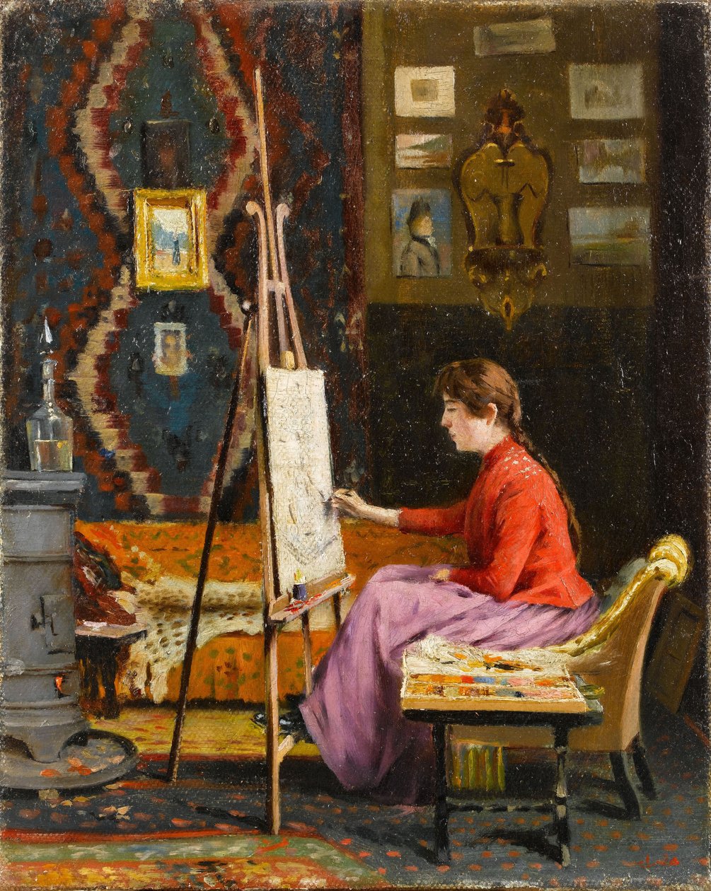 Kız Ressam ve Stüdyosu by Pasha