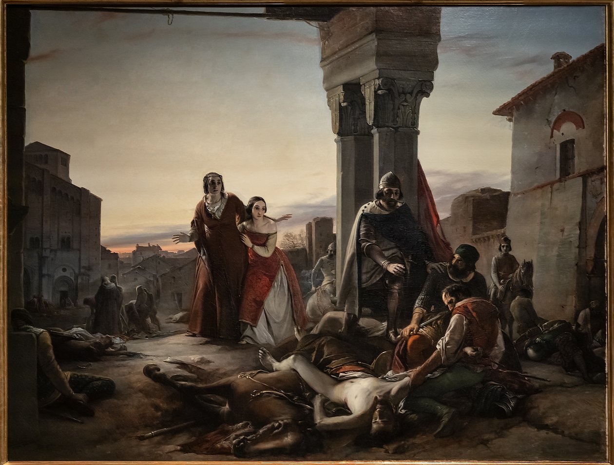 Ricciardino Langosco'nun annesi, 1315'te Matteo Visconti'nin elinde Pavia'nın fethi sırasında öldürülen oğlunun cesedini arıyor. by Pasquale Massacra