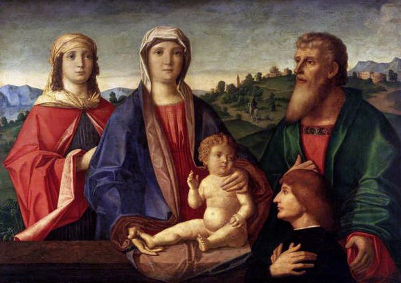 Azizler ve Bir Bağışçı ile Madonna ve Çocuk, 1504 by Pasqualino Veneto fl.1496 1504 Pasqualino Veneto fl.1496 1504