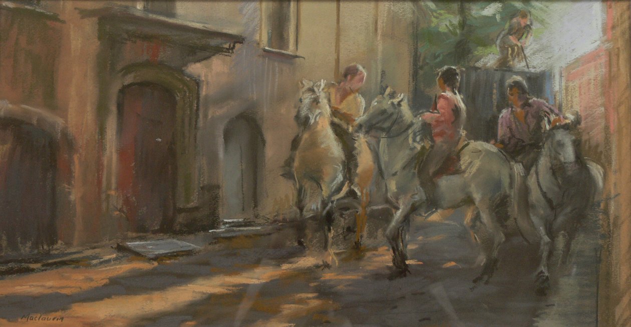 Boğa koşusuna hazırlanmak, 2009 by Pat Maclaurin