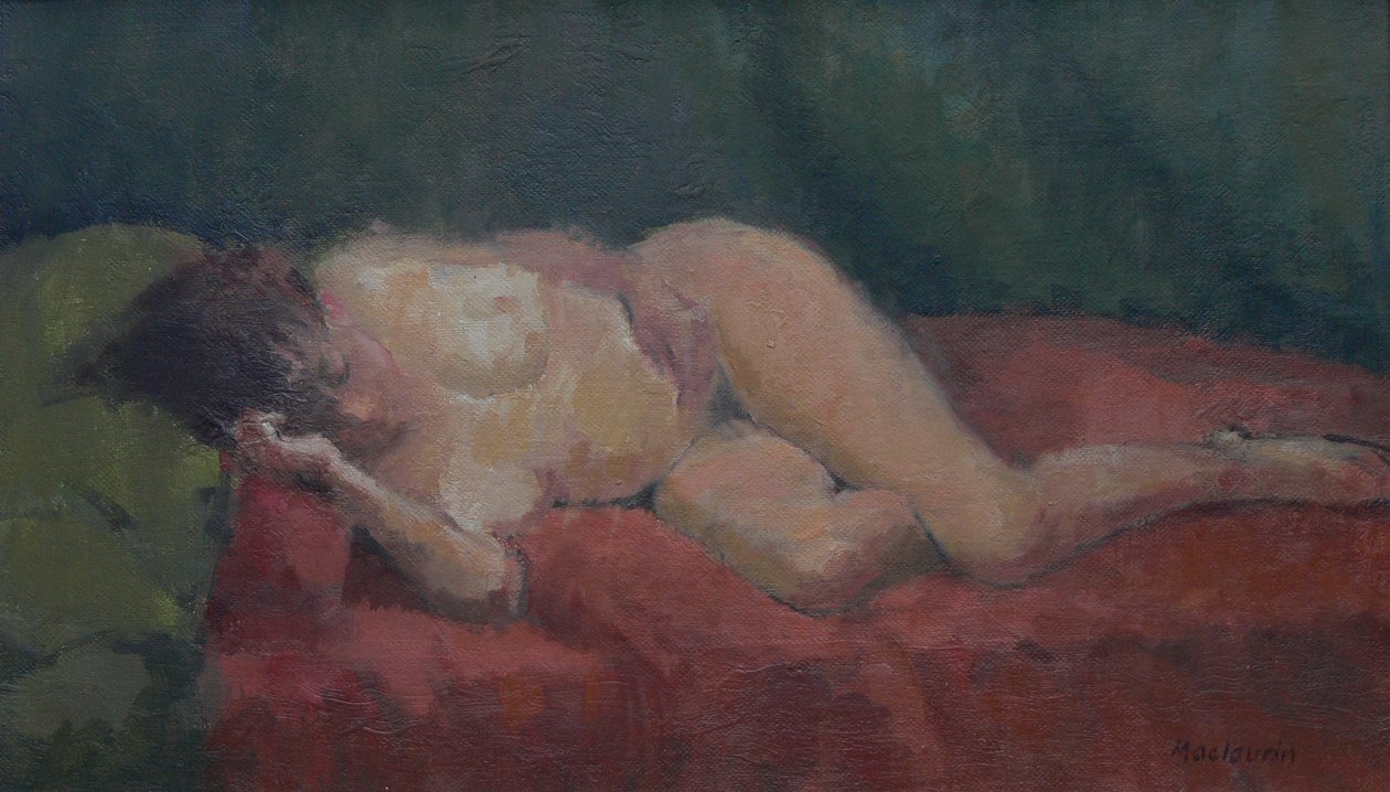 Kırmızı ve yeşil üzerinde çıplak, 2009 by Pat Maclaurin