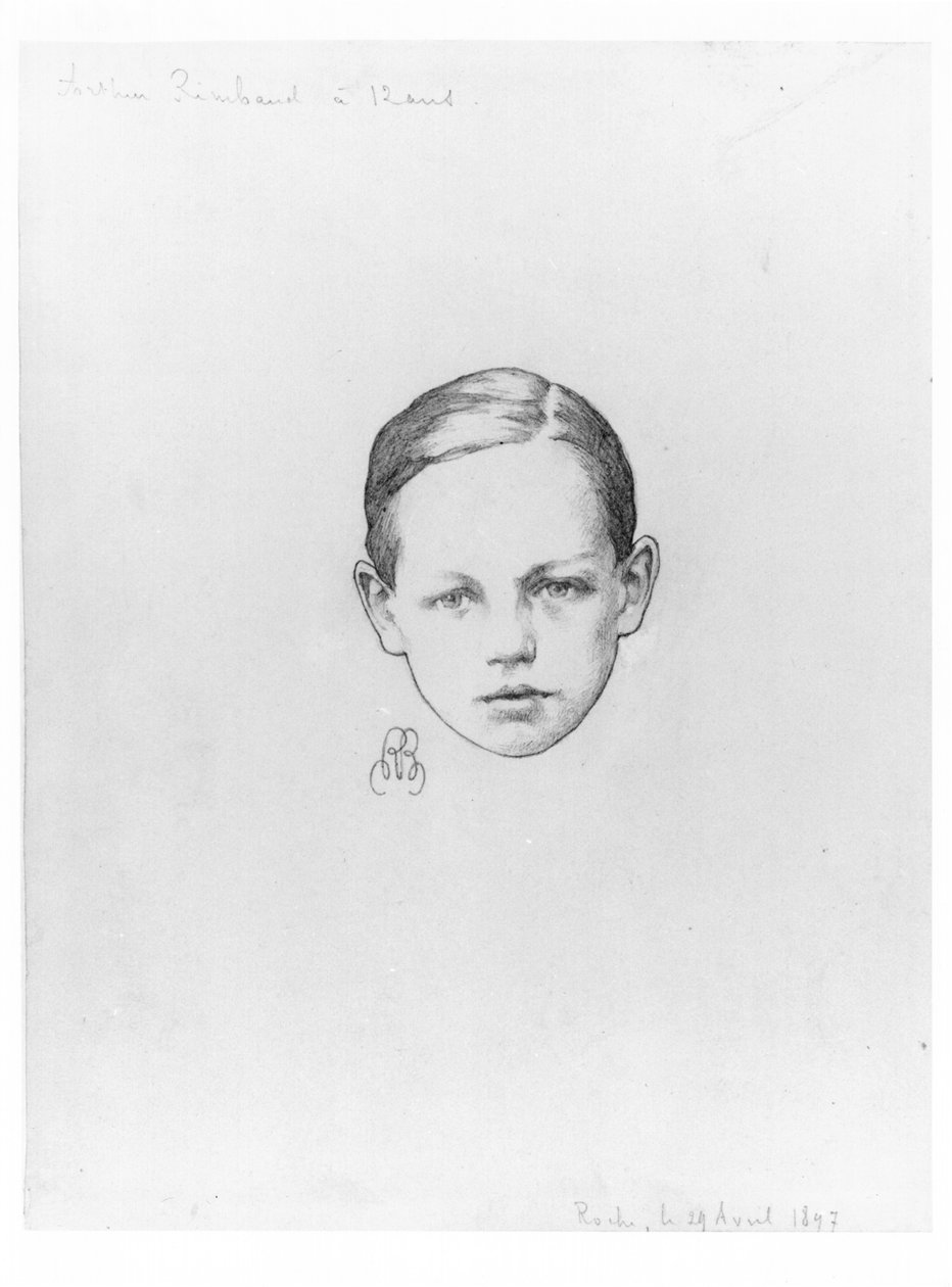 Arthur Rimbaud (1854-91) 12 yaşında, 29 Nisan 1897, Roche by Paterne Berrichon