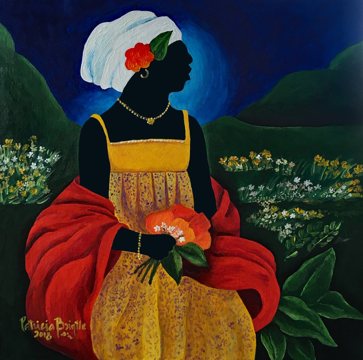 Abigail, 2018 (acrylic on wood) by Patricia Brintle