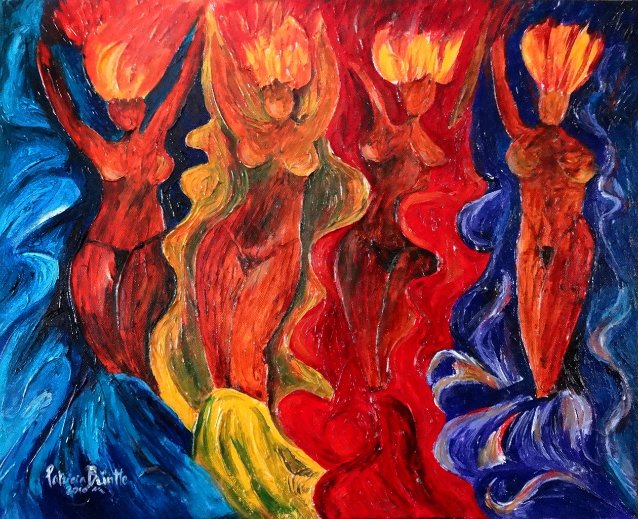 Carnavalesque, 2010 (tuval üzerine akrilik) by Patricia Brintle