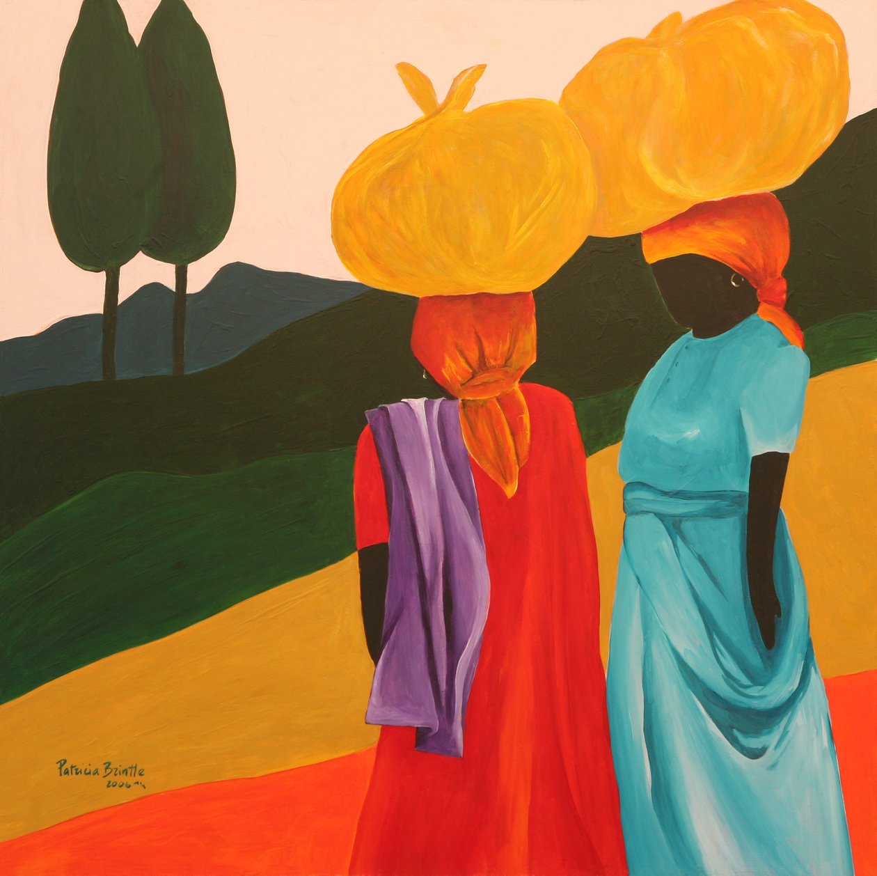 Dostça Karşılaşma, 2006 (tuval üzerine akrilik) by Patricia Brintle