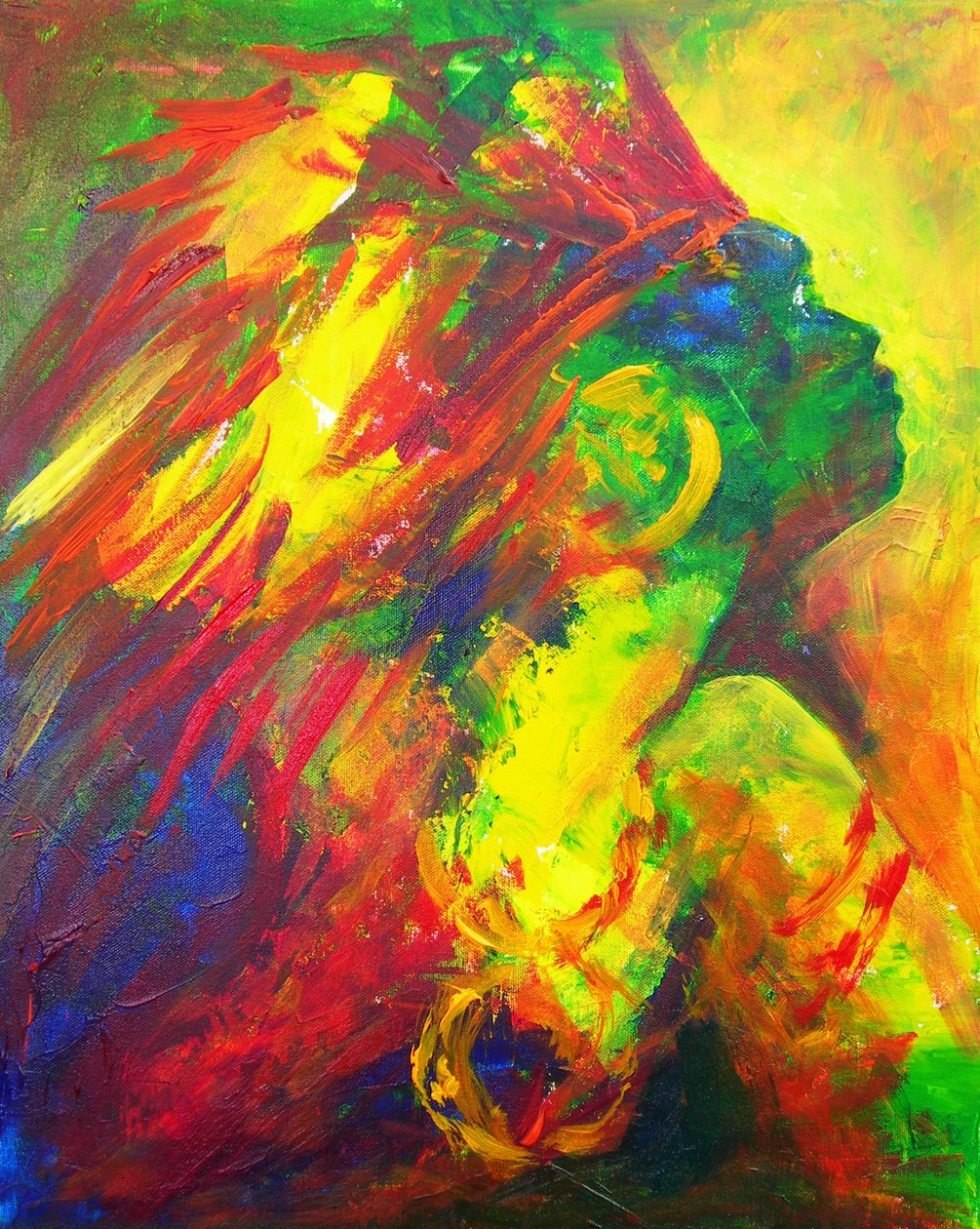 Guatiguana the Taino, 2011 (tuval üzerine akrilik) by Patricia Brintle