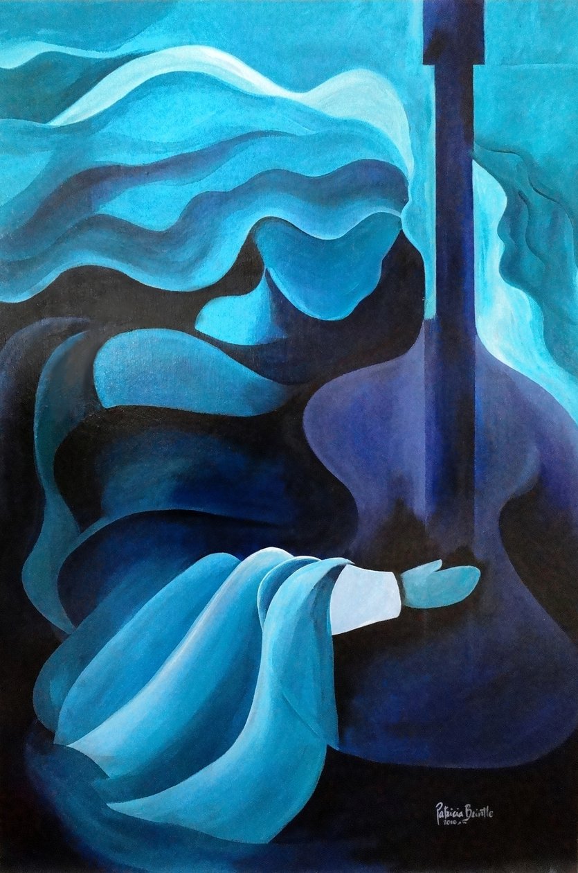 Havada müzik duyuyorum, 2010 (ahşap üzerine akrilik) by Patricia Brintle