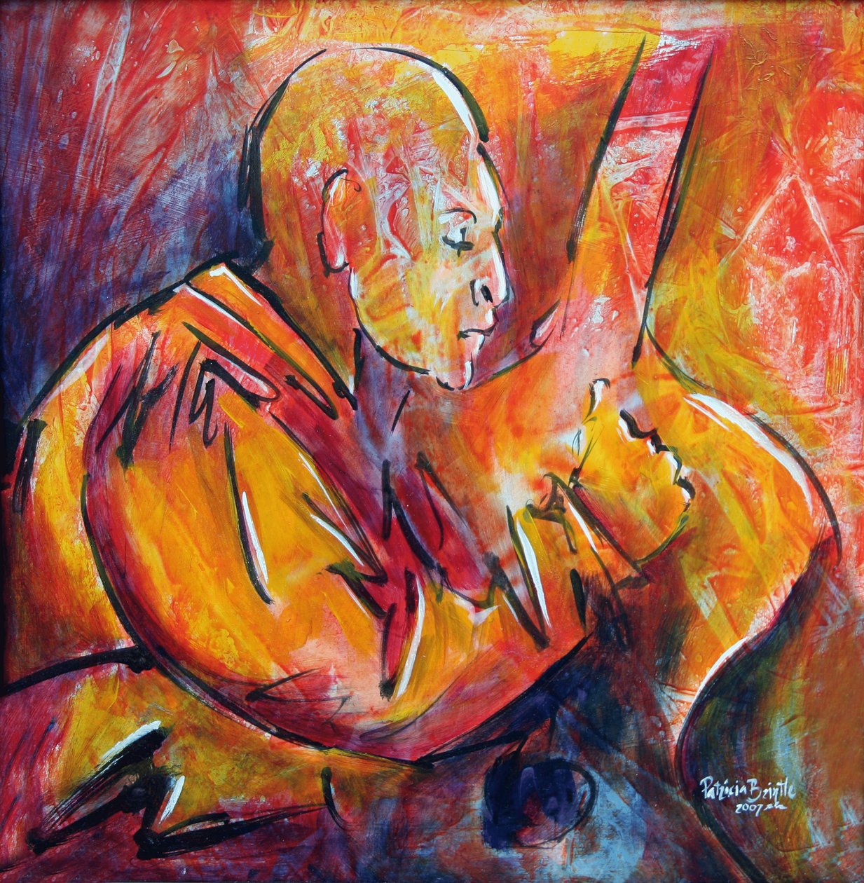 Jacinto, 2008 (masonit üzerine akrilik) by Patricia Brintle