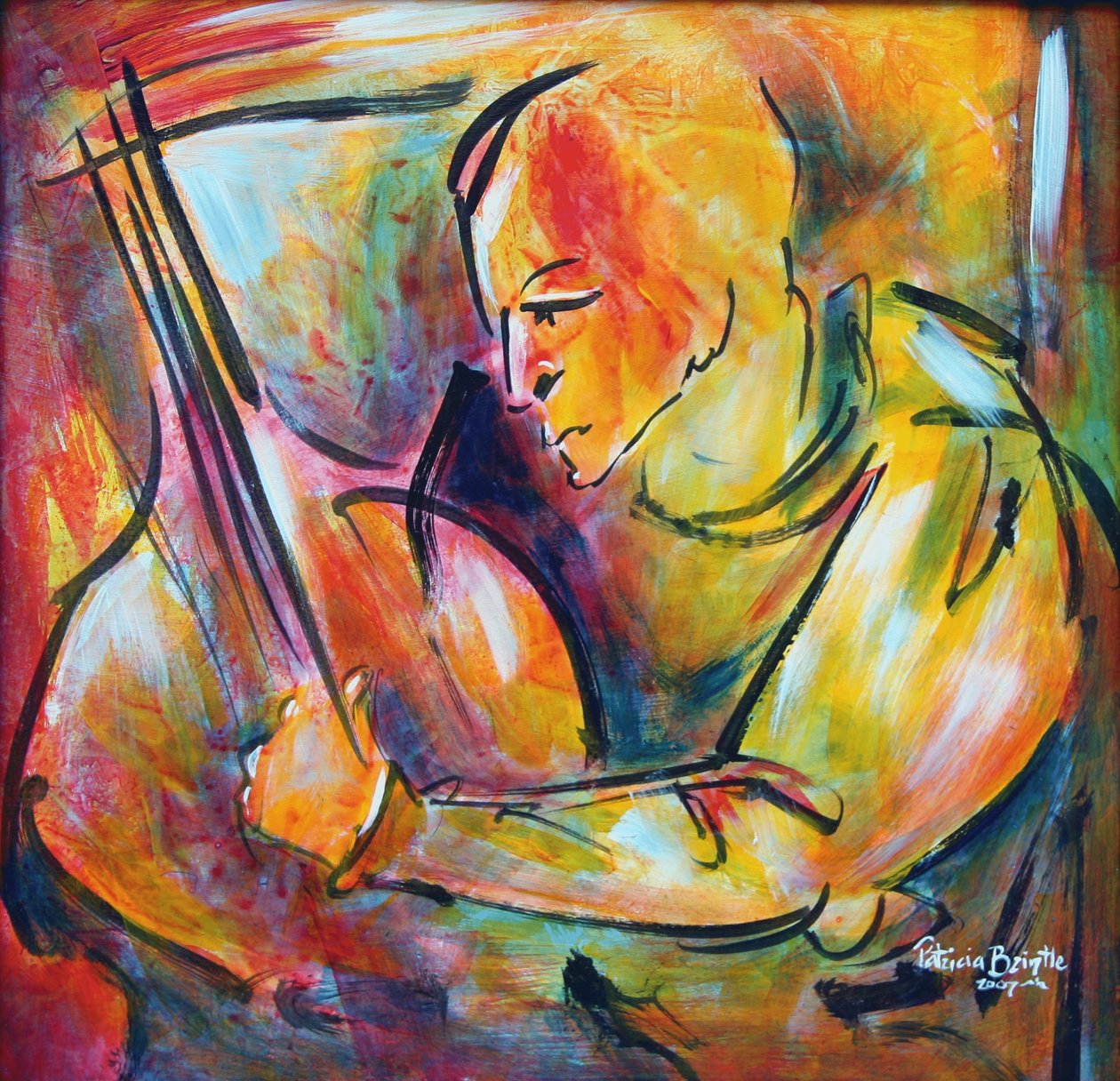 Jude, 2008 (masonit üzerine akrilik) by Patricia Brintle