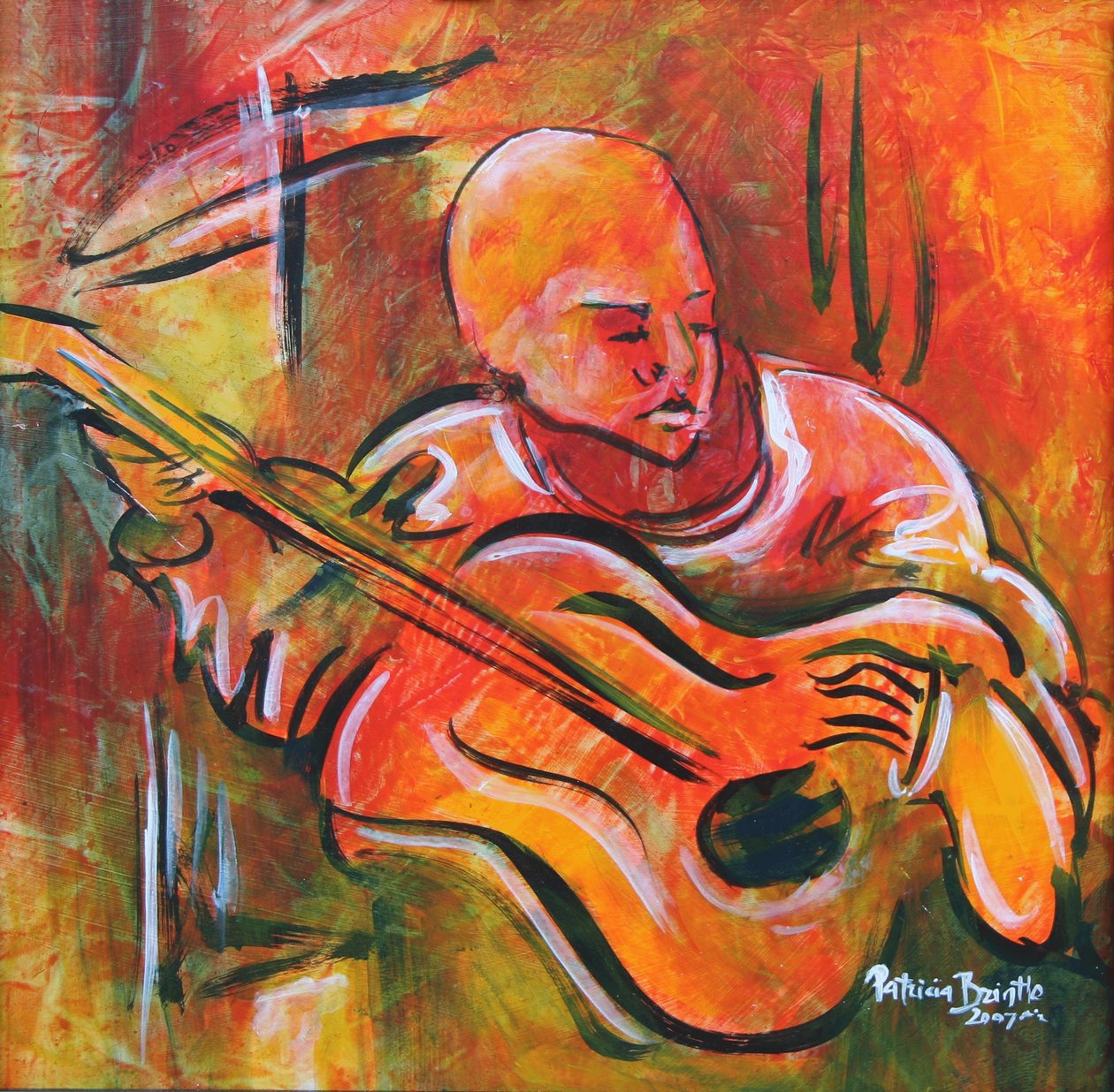 Leon, 2008 (masonit üzerine akrilik) by Patricia Brintle