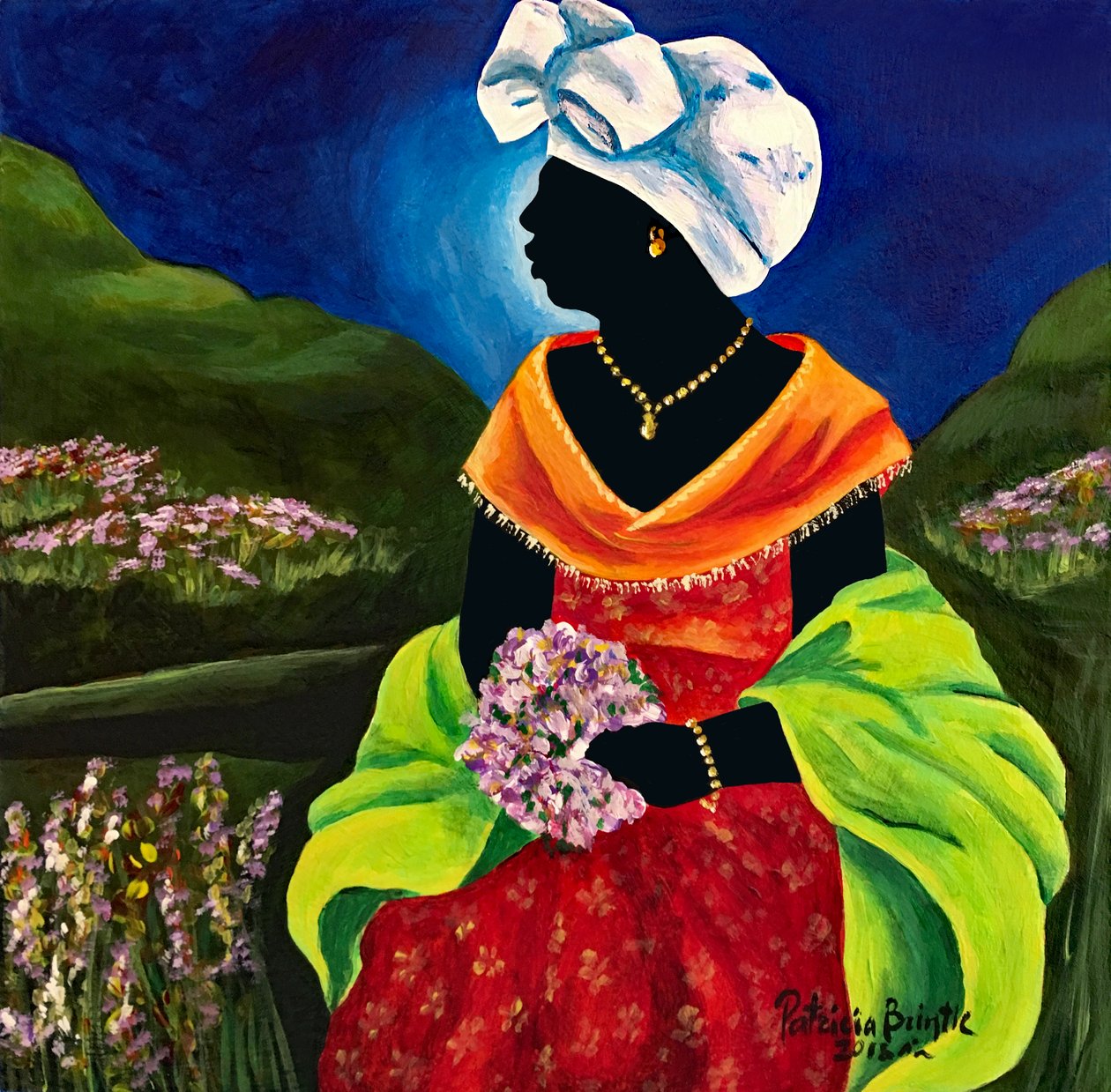 Lisabelle, 2018 (ahşap üzerine akrilik) by Patricia Brintle