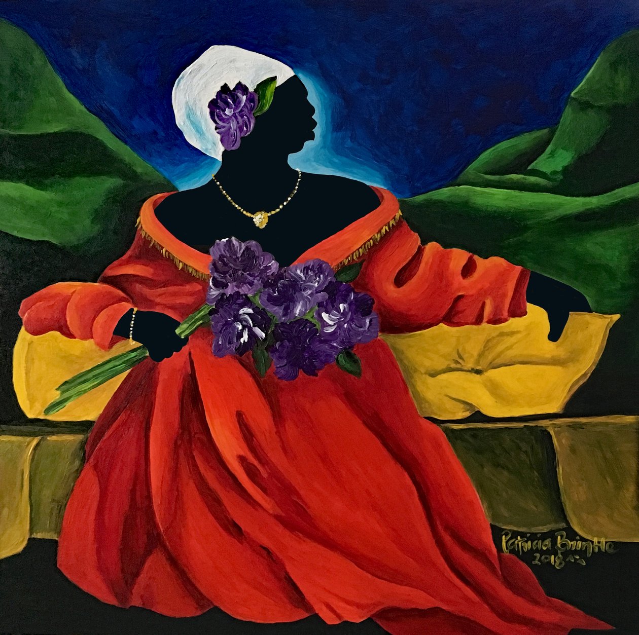 Lydia, 2018 (acrylic on wood) by Patricia Brintle