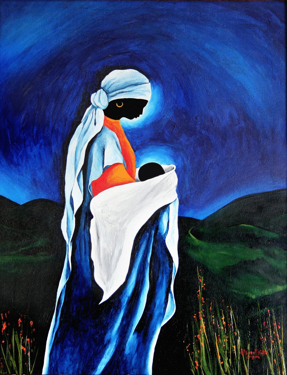 Madonna ve çocuk - Sevgili Oğul, 2008 (ahşap üzerine akrilik) by Patricia Brintle
