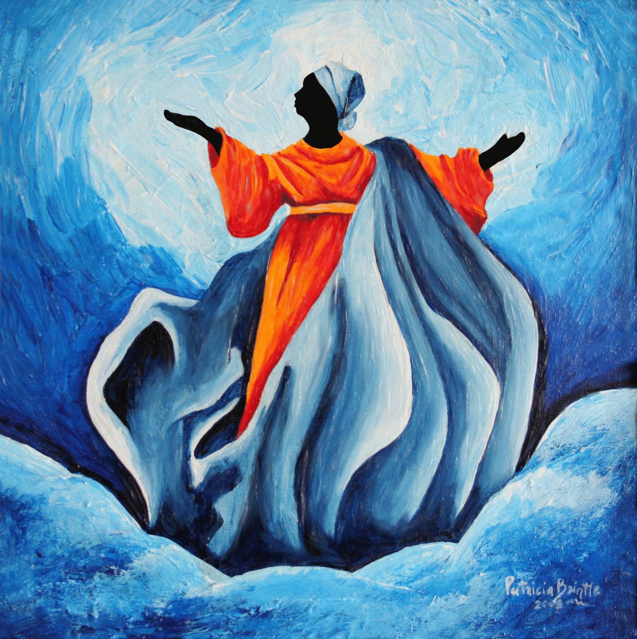 Madonna Assumption - Most Holy, 2008 (ahşap üzerine akrilik) by Patricia Brintle