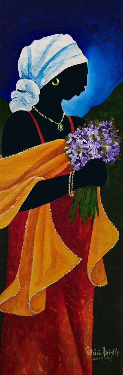 Resham şal, 2018, (tuval üzerine akrilik) by Patricia Brintle