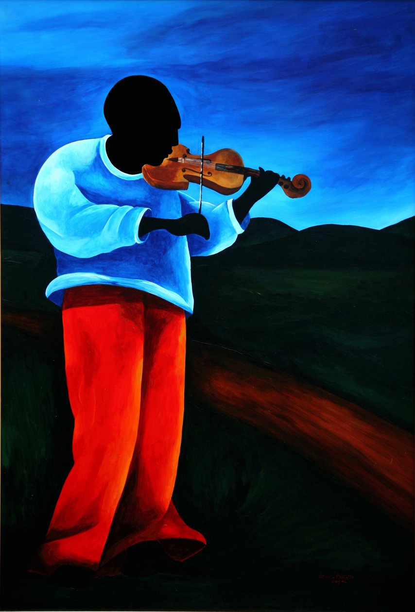 Kemancı Ti-Jean, 2008 (masonit üzerine akrilik) by Patricia Brintle