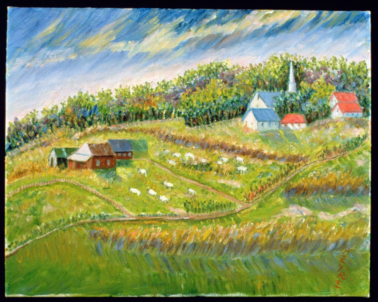 Koyunlu Çiftlik, Les Eboullement (Belçika keten üzerine yağ) by Patricia Contemporary Artist Eyre