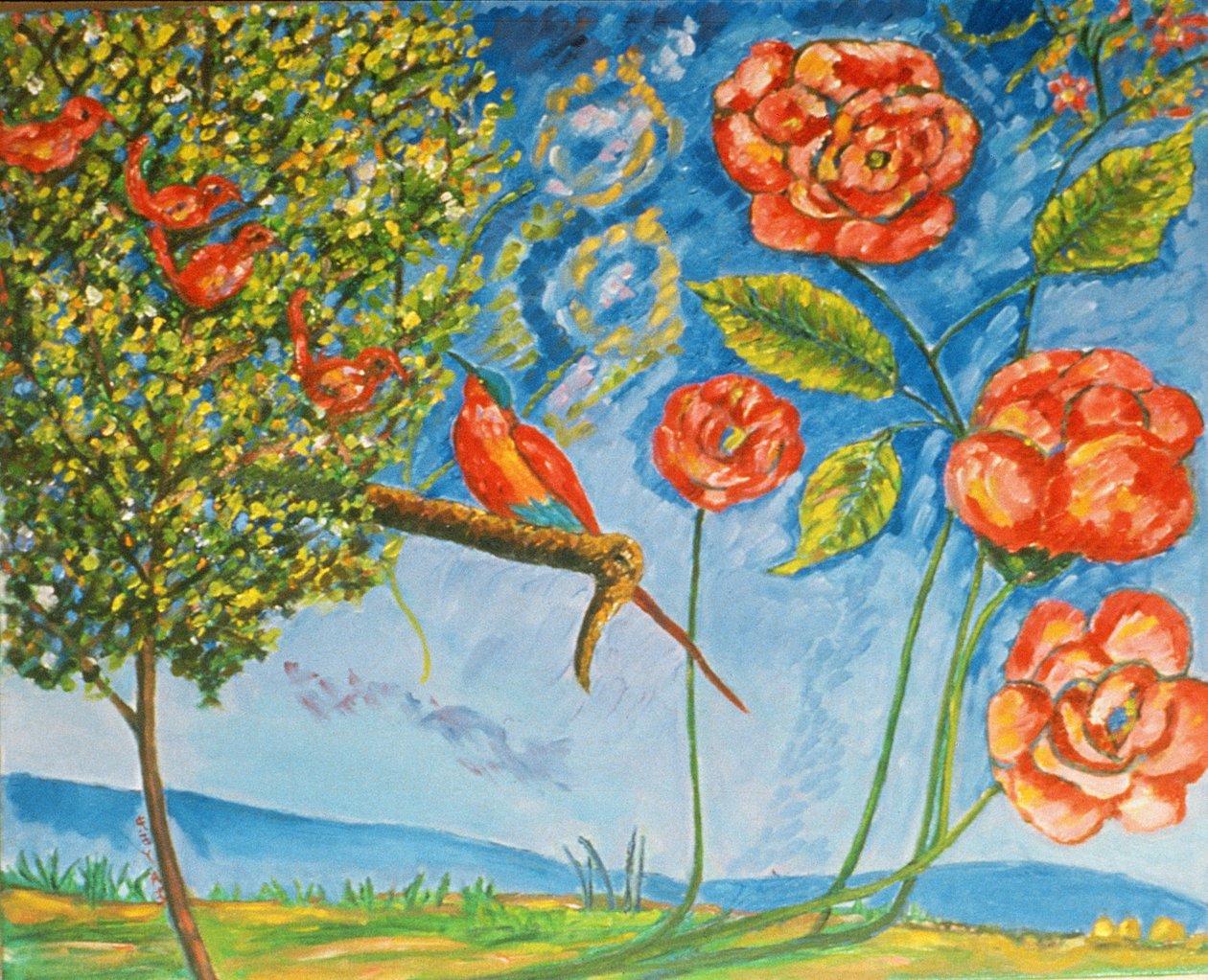 Dörtlü (keten üzerine yağ) by Patricia Contemporary Artist Eyre