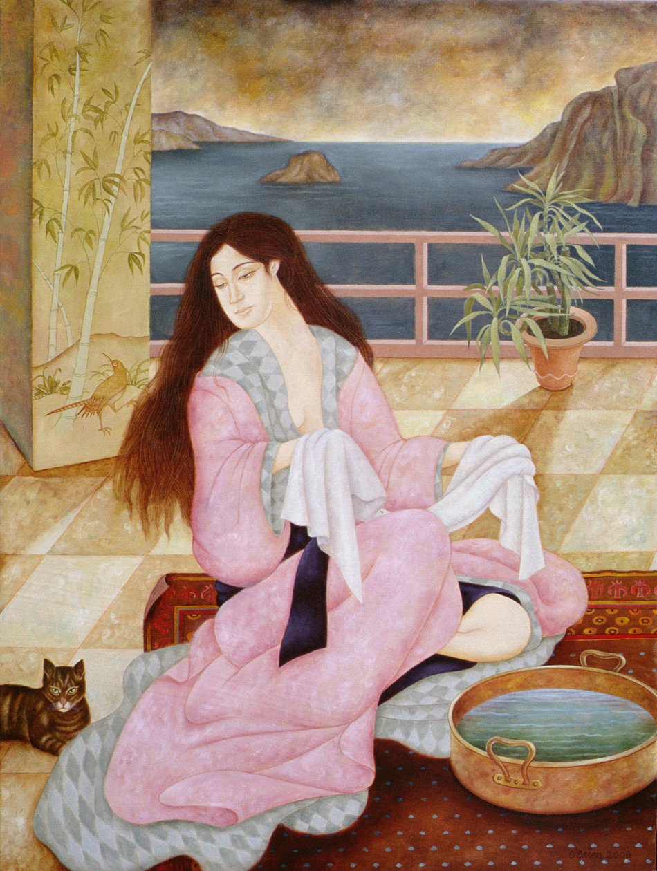 yüzünü yıkayan kadın by Patricia OBrien