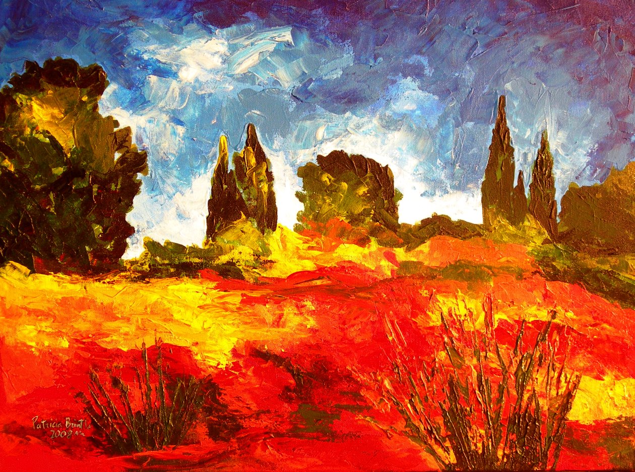 Sonbahar Esintisi, 2008 (tuval üzerine akrilik) by Patricia Brintle