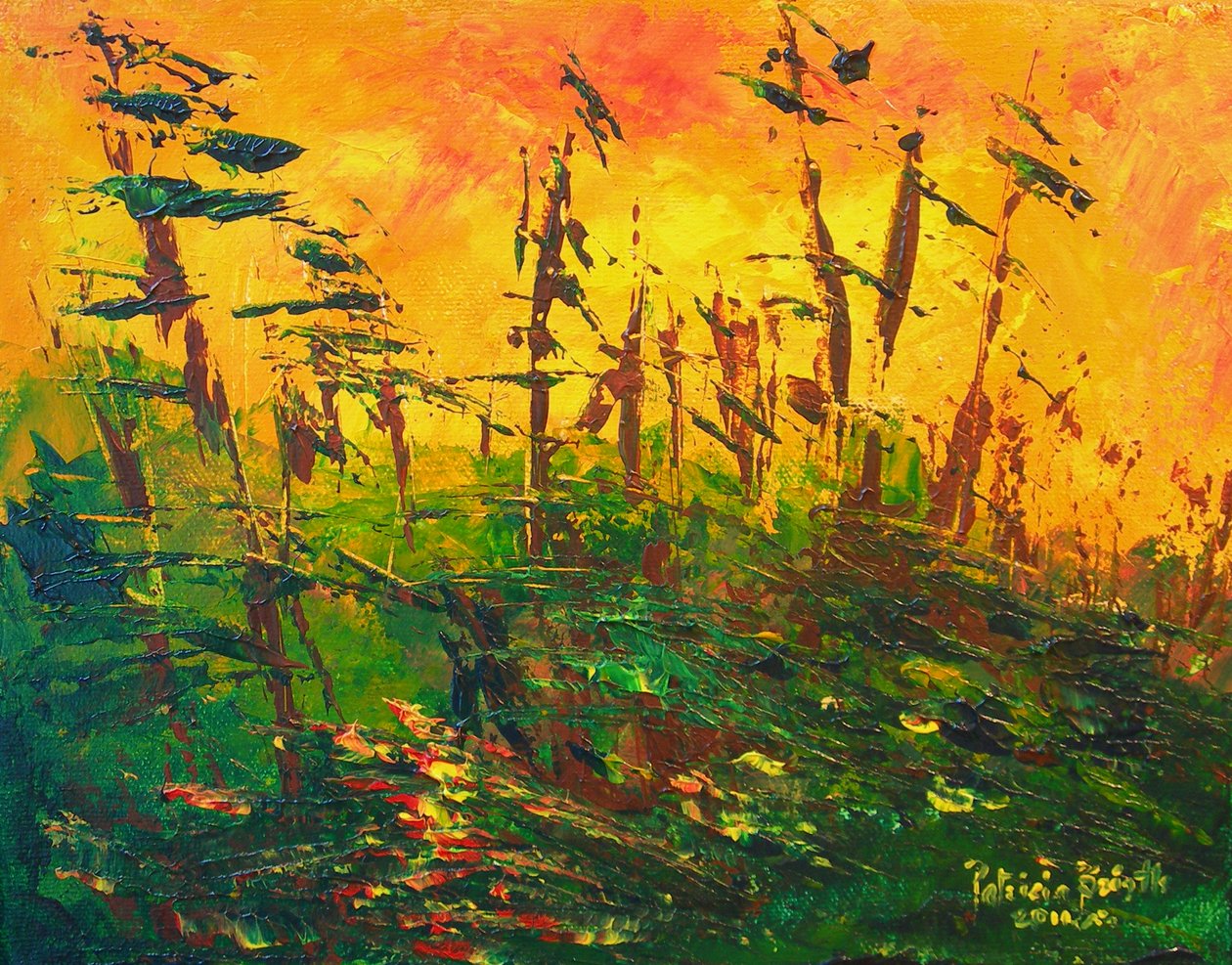Bayou, 2011 (tuval üzerine akrilik) by Patricia Brintle
