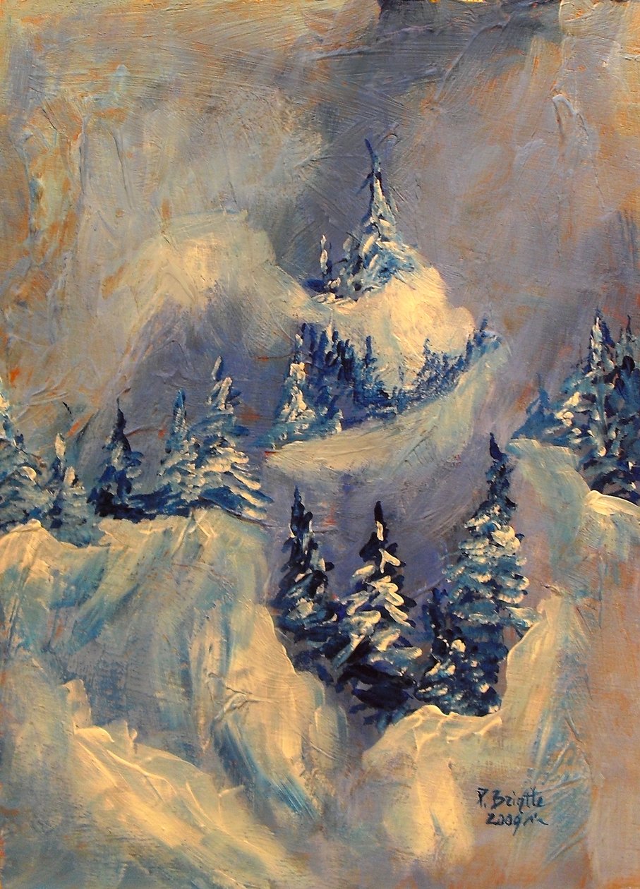 Big Horn Peak, 2009 (ahşap üzerine akrilik) by Patricia Brintle