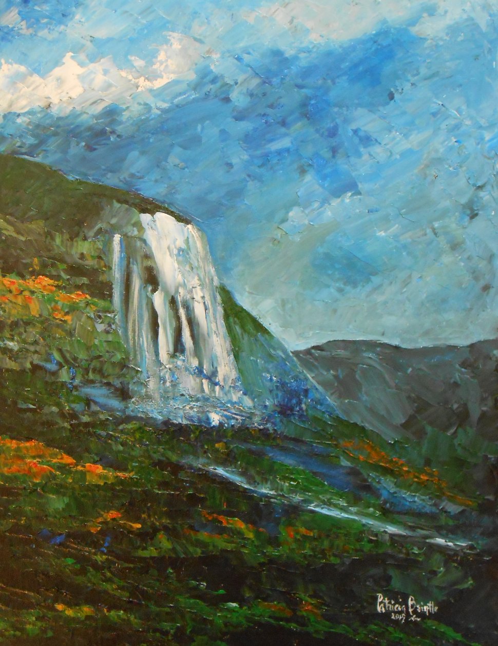 Caskad home, 2015 (sanat tahtasında akrilik) by Patricia Brintle