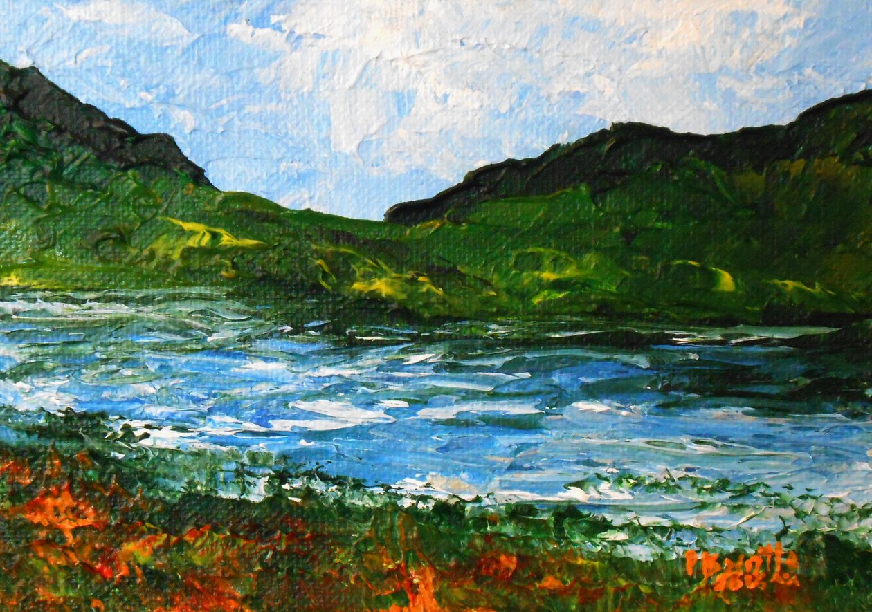 Limbe pastorale, 2016 (sanat tahtasında akrilik) by Patricia Brintle