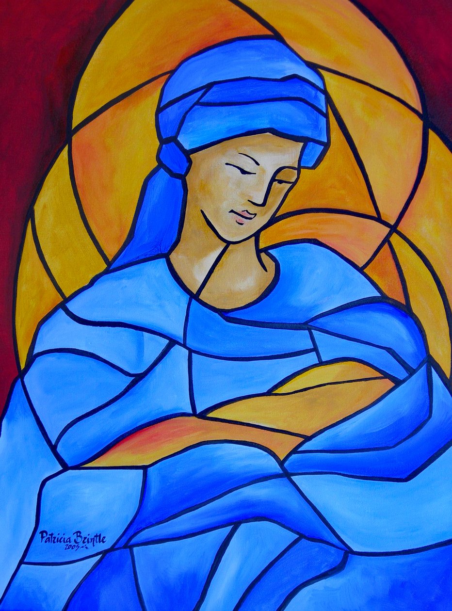 Maria zarafet dolu, 2005 (tuval üzerine akrilik) by Patricia Brintle