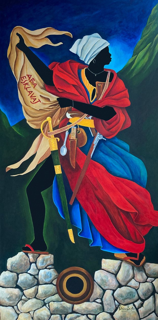 Marie Jeanne Lamartiniere Kalede, 2021 (tuval üzerine akrilik) by Patricia Brintle