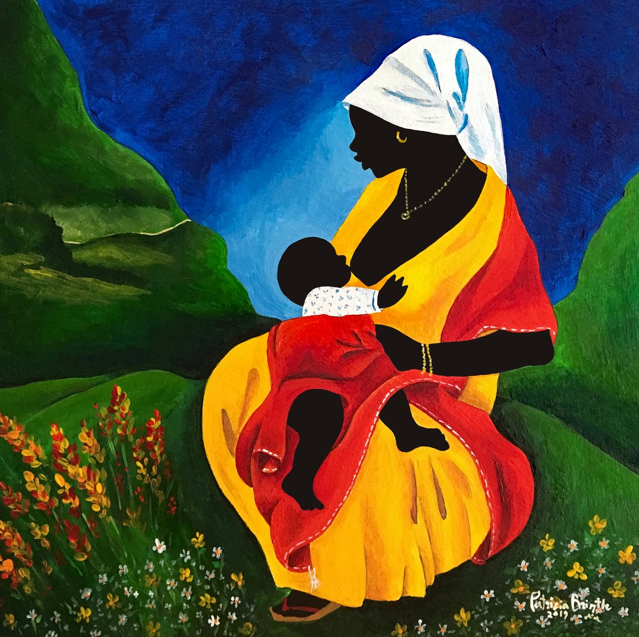 Annelik, 2019 (ahşap üzerine akrilik) by Patricia Brintle