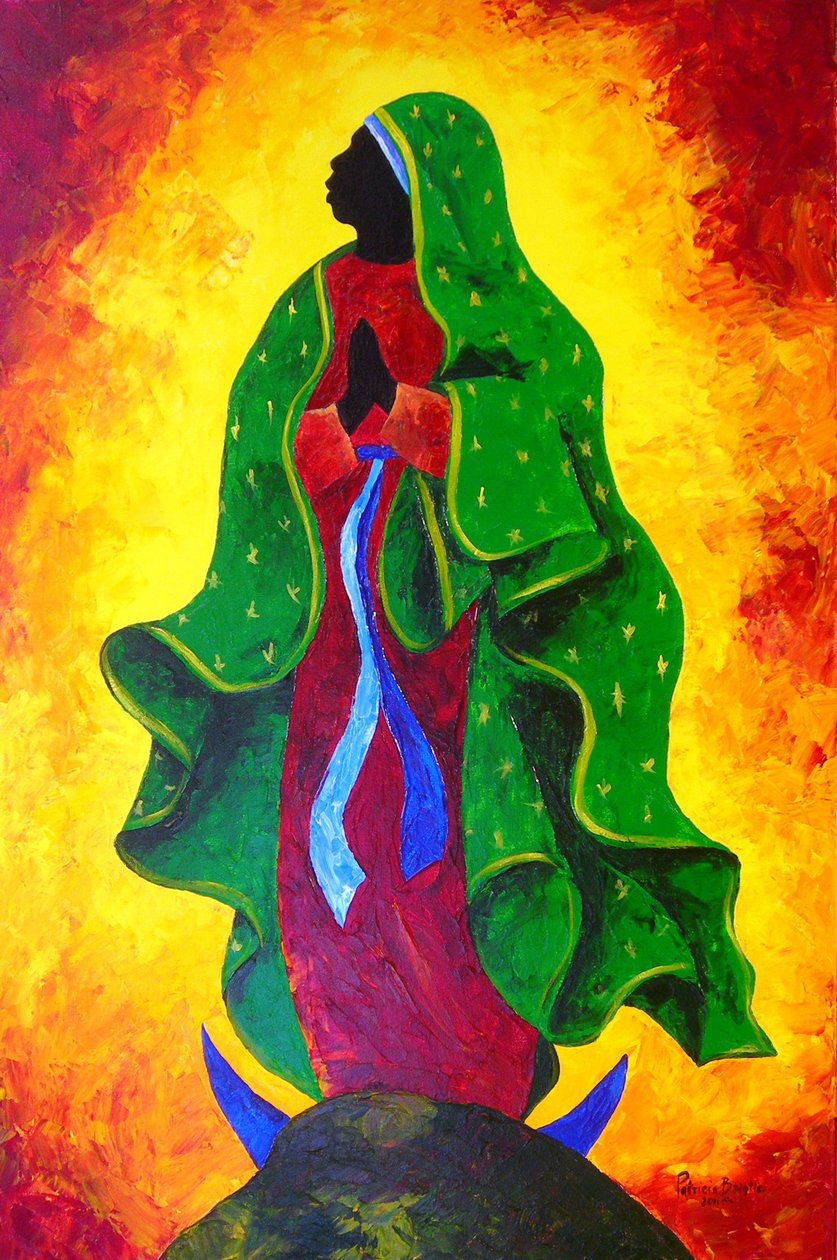 Our Lady of Guadalupe - Our Hope, 2011 (tuval üzerine akrilik) by Patricia Brintle
