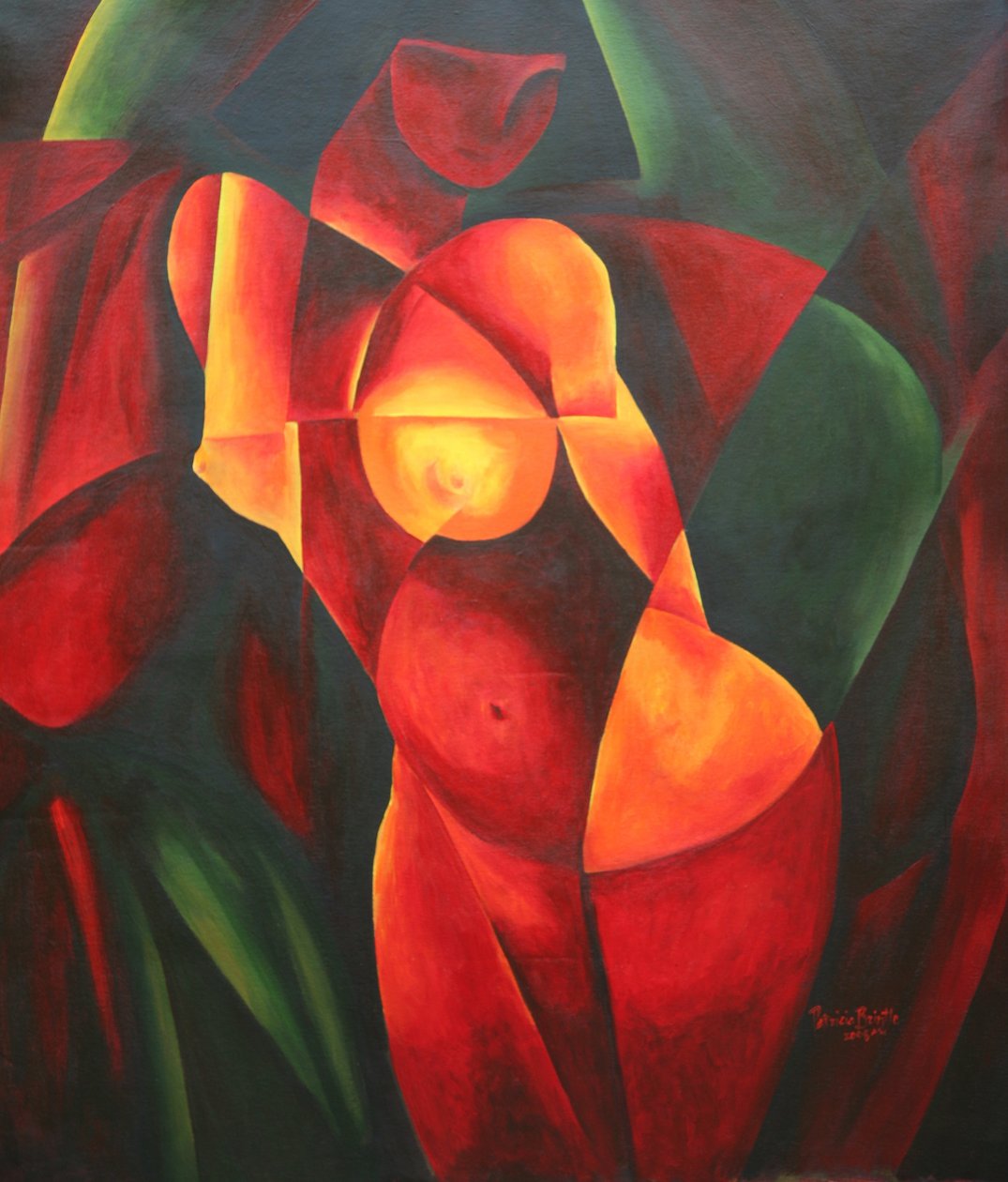 Rideau Vert, 2008 (tuval üzerine akrilik) by Patricia Brintle