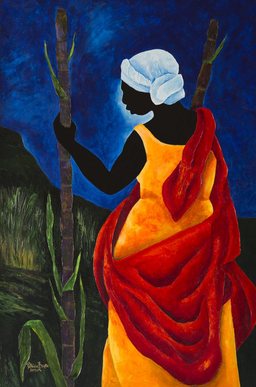 Şeker kamışı tarlasına, 2013 (tuval üzerine akrilik) by Patricia Brintle