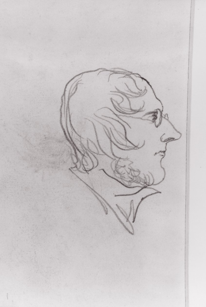 Profilde kendi portresi by Patrick Branwell Bronte