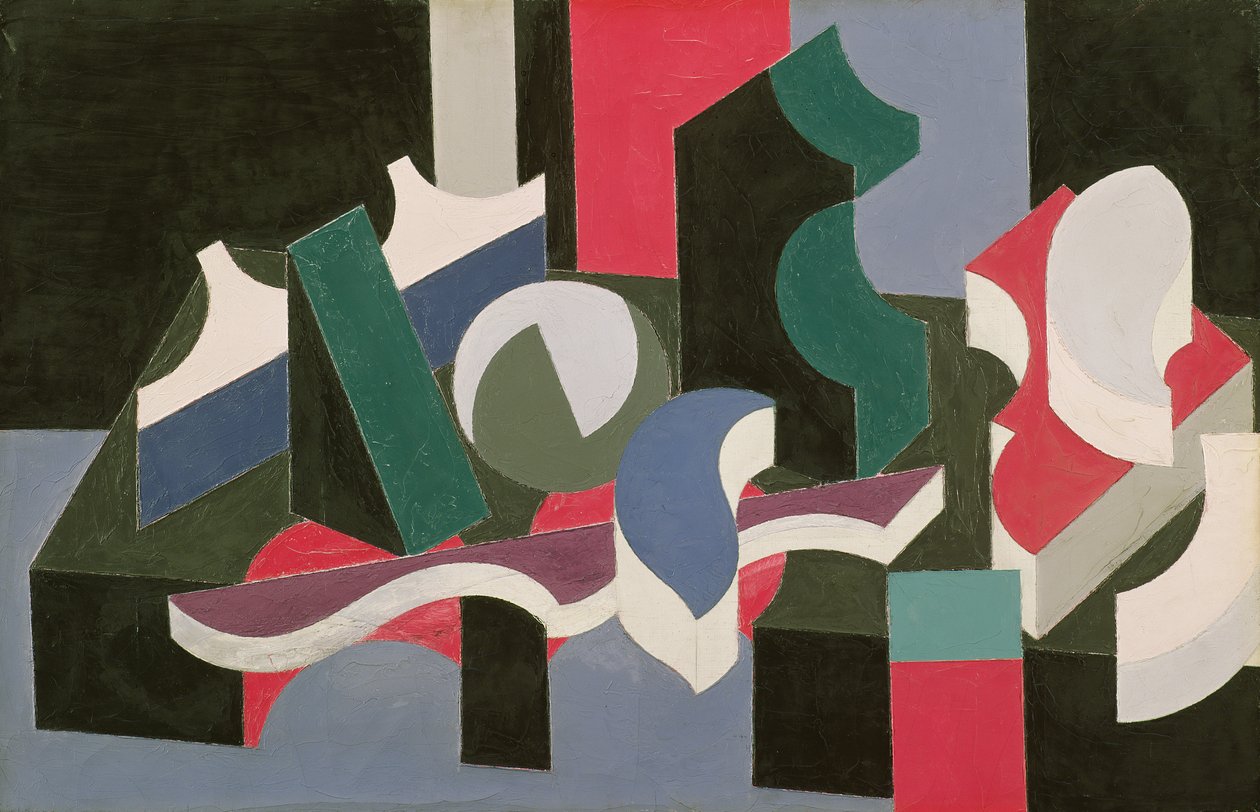Formlar, 1919-20 (tuval üzerine yağlı boya kalem) by Patrick Henry Bruce