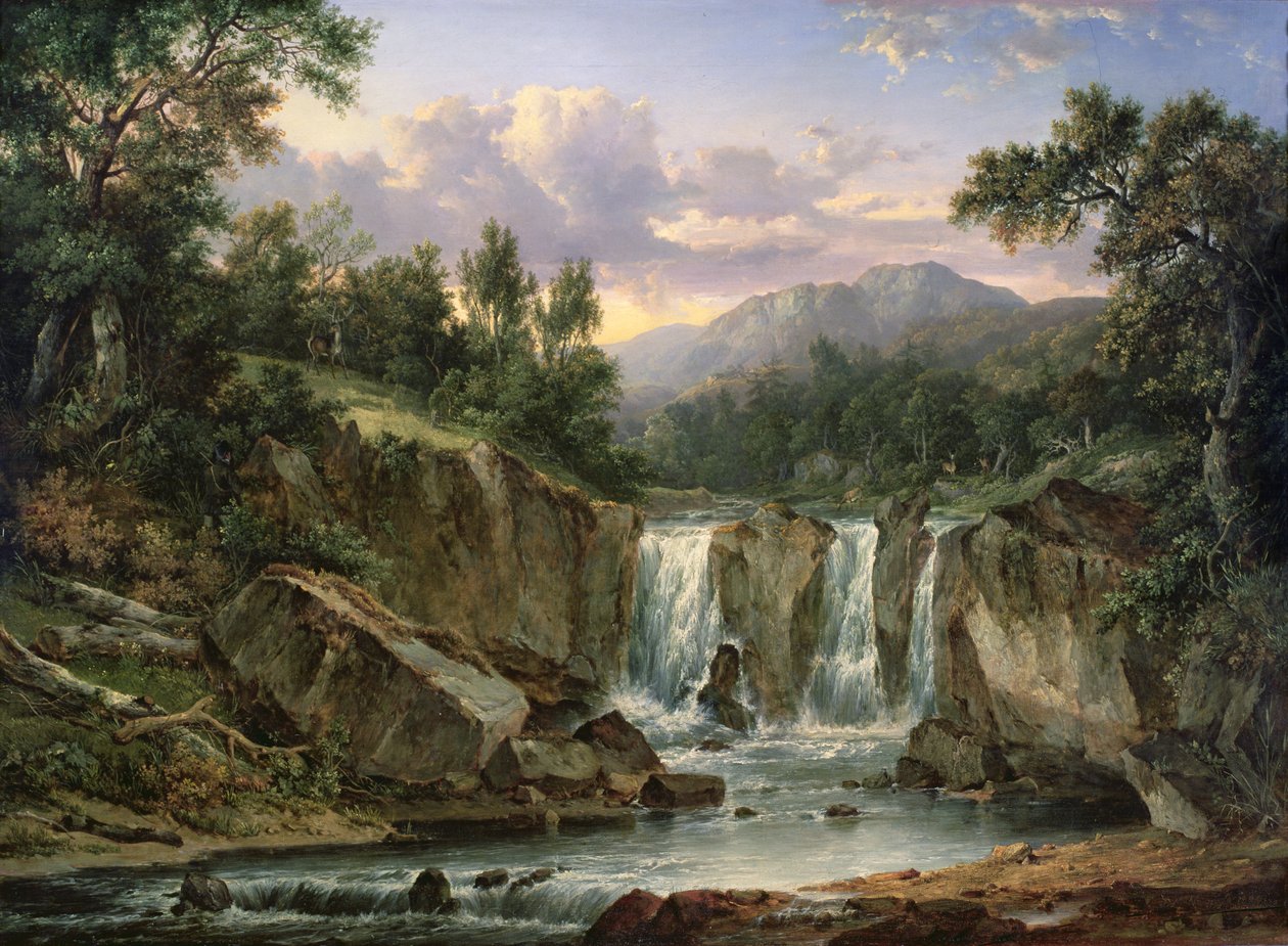 Tummel Şelaleleri, 1820 by Patrick Nasmyth