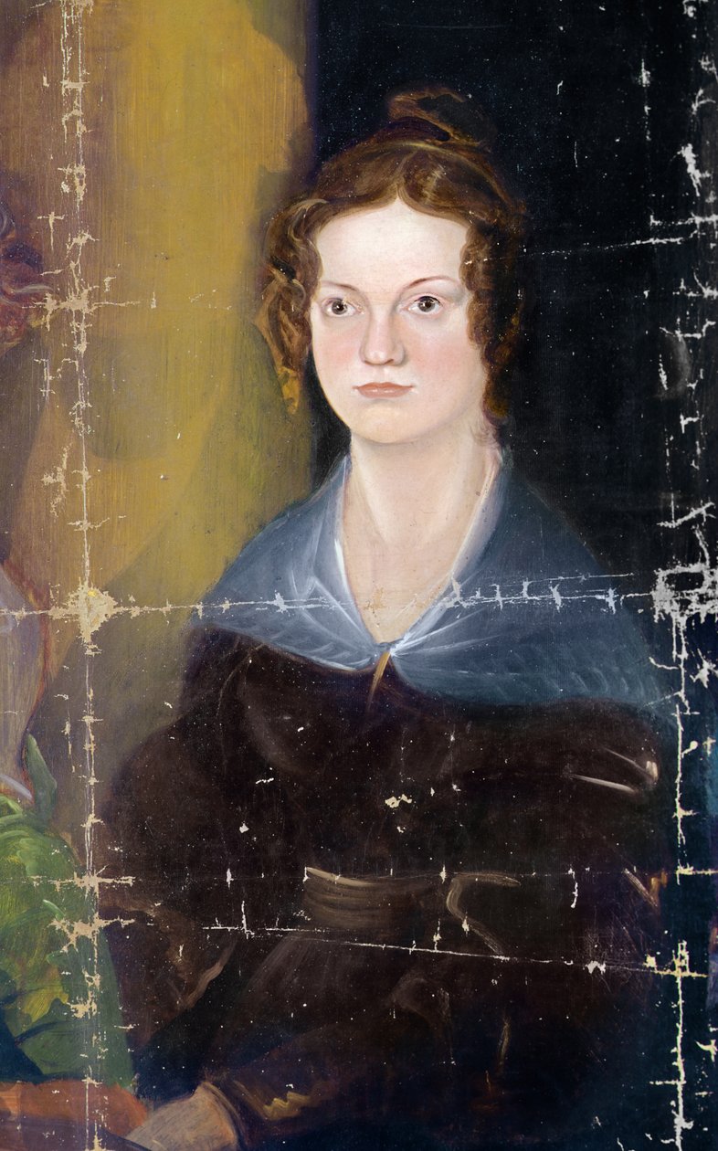 Bronte Kızkardeşlerin Portresi, detay, 1834 civarı (tuval üzerine yağlı boya) by Patrick Branwell Bronte