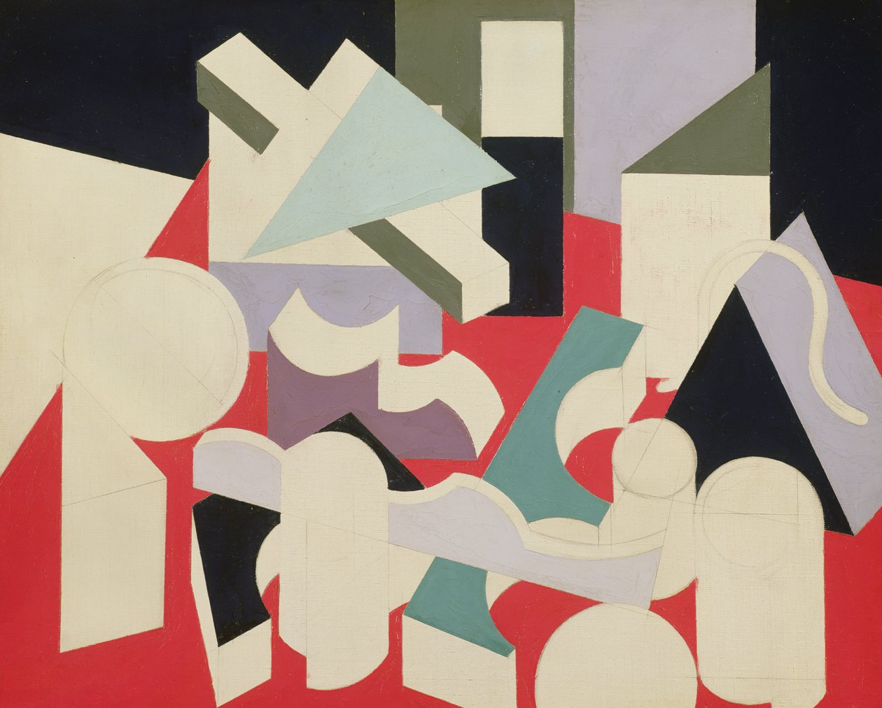 Formes, 1921-22 (tuval üzerine yağlı boya kalem) by Patrick Henry Bruce