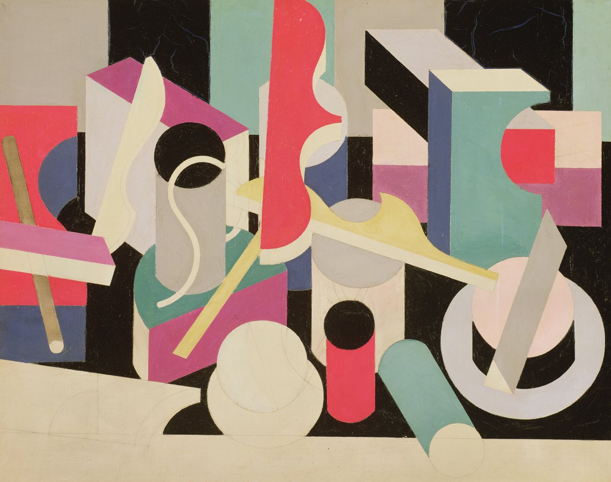 Peinture Nature Morte, 1920-21 (tuval üzerine yağlı boya kalem) by Patrick Henry Bruce