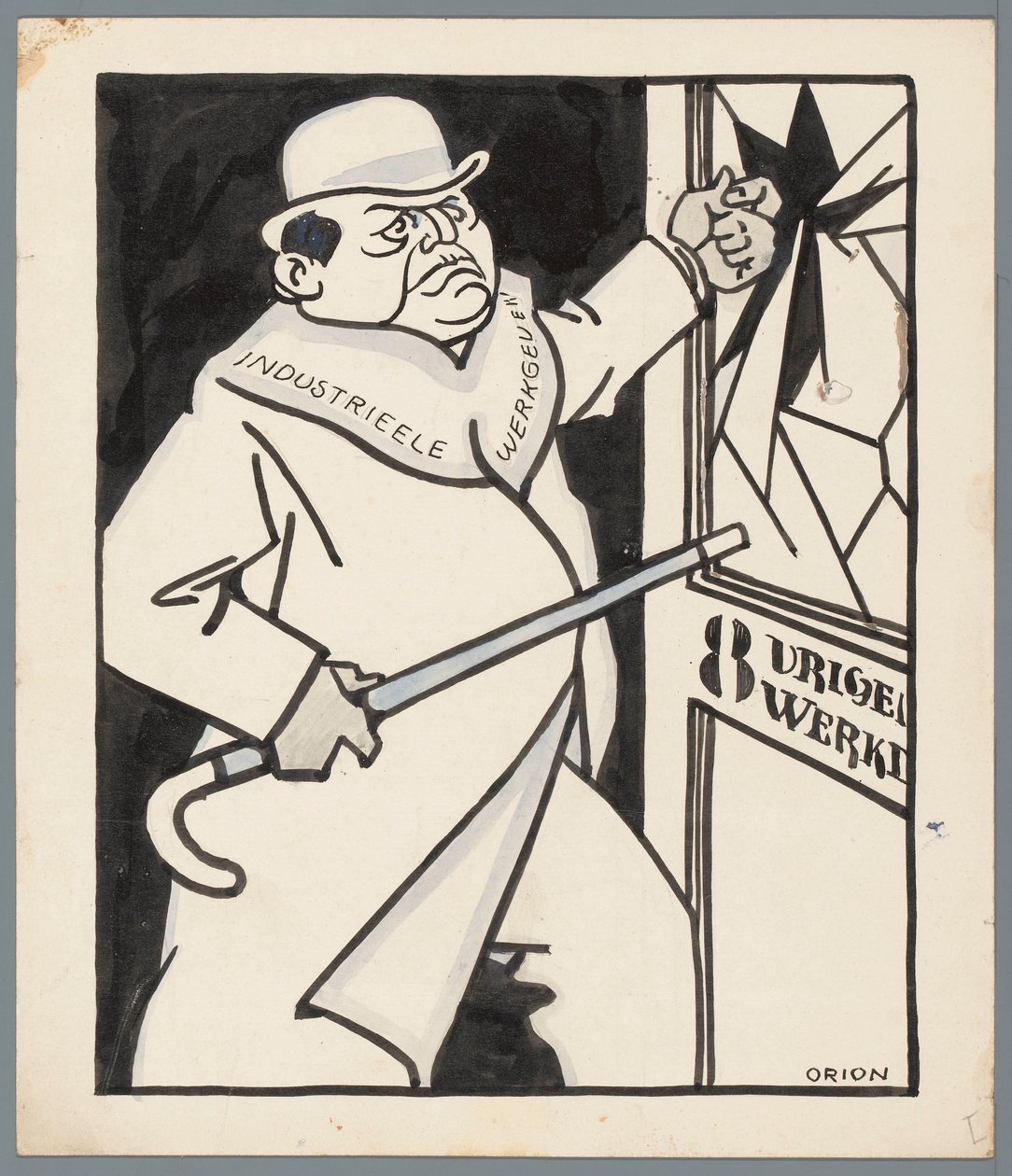 İşverenler ve sekiz saatlik işgünü by Patricq Kroon (signed by artist)