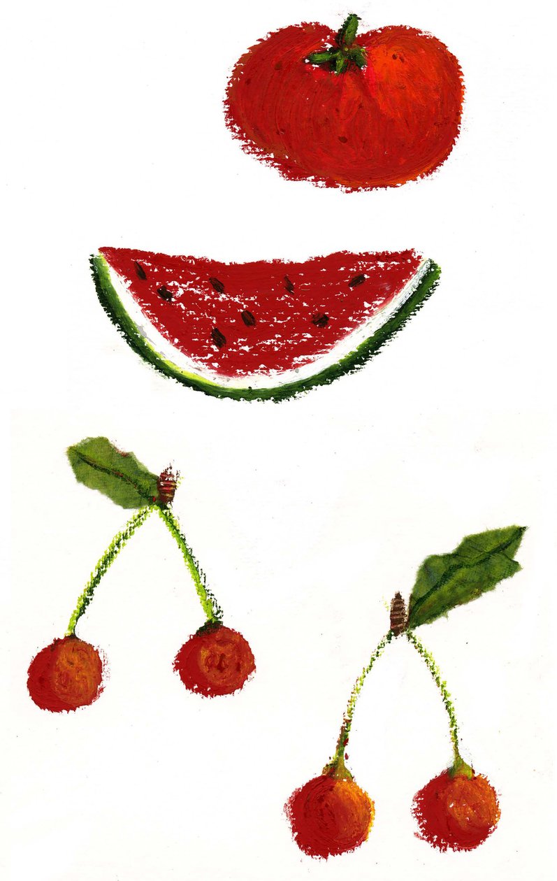 Meyve, 2021 (Kağıt üzerine akrilik) by Patrizia La Porta