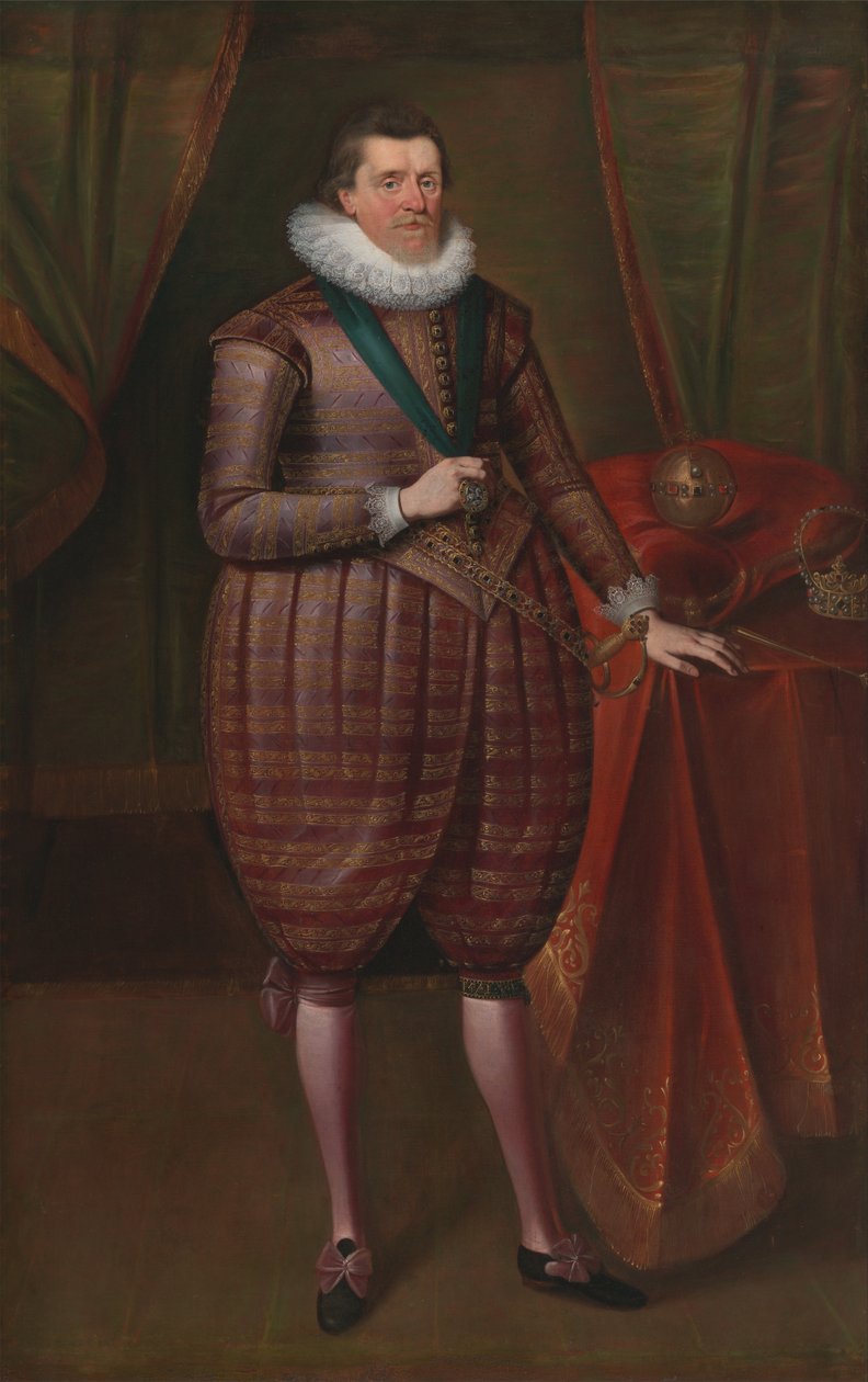 İngiltere Kralı I. James (İskoçya Kralı VI. James) by Paul van Somer
